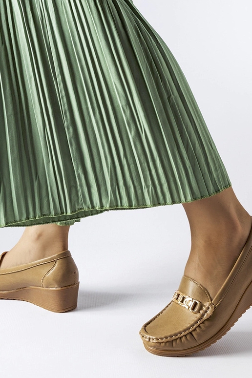 Braune Loafer mit Keilschnalle von... Braune Loafer mit Keilschnalle von...