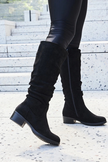 Bottines noires à lacets en...