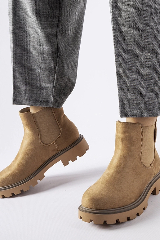 Beige Winterstiefeletten, „Big Star...