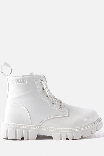 Bottines vernies blanches,...