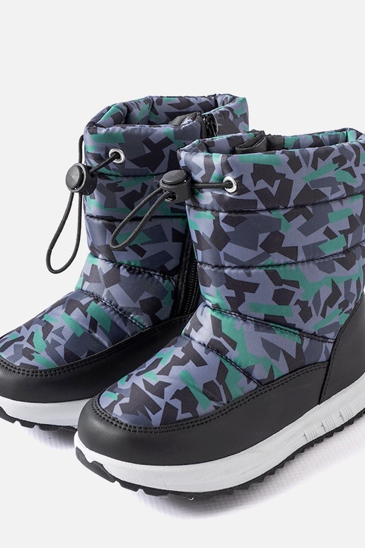 Schwarz-graue Winterstiefel, „Big...