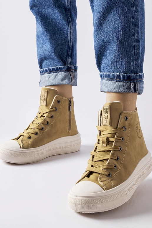 Dunkelbeige warme Sneakers Big Star...