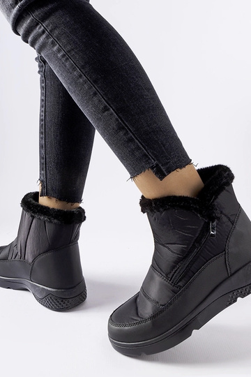 Bottes de neige isolées noires Judithe avec fermeture éclair 2