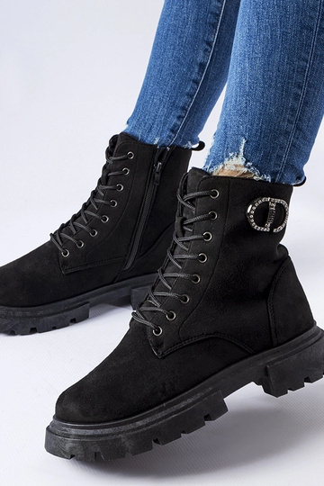 Bottes noires avec zircons... 2