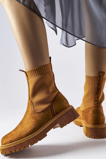 Bottes en daim artificiel marron Big Star MM274541