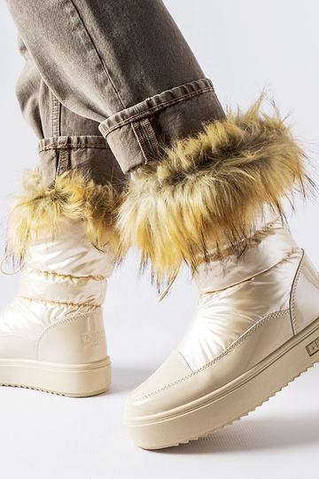 Beige isolerede snestøvler MM274380