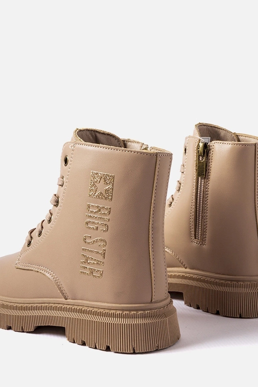 Zandkleurige winter enkellaarsjes,...