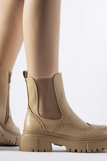 Bottines beige foncé avec... 2
