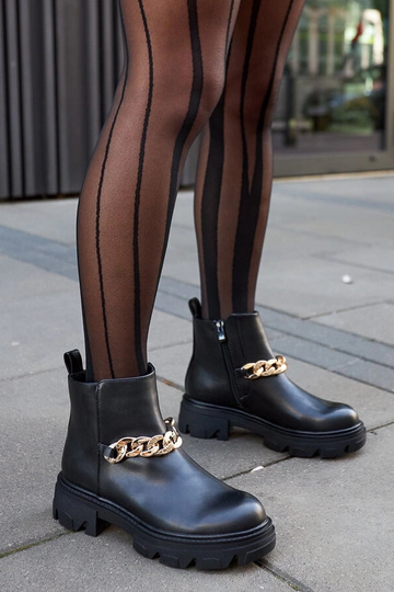 Schwarze Stiefeletten mit...