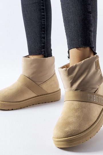 Bottines sable-noires en suède synthétique, "Big Star MM274322" 2