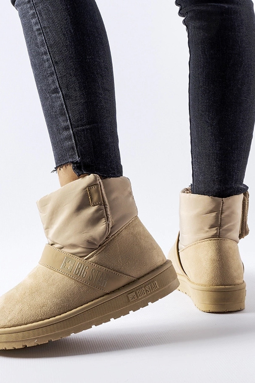 Bottines sable-noires en suède...