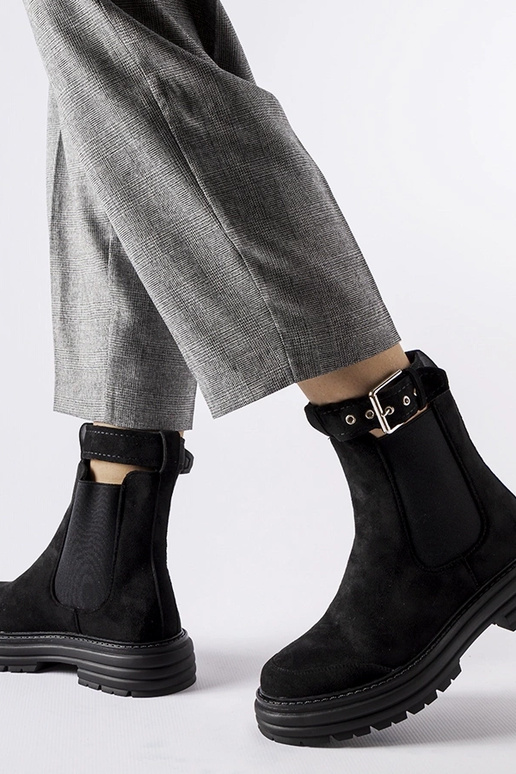 Schwarze Stiefeletten mit...