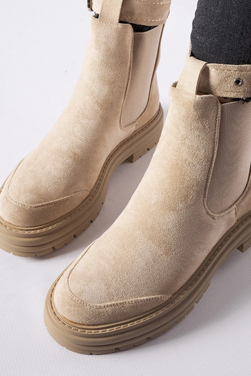 Beige Stiefeletten mit... 2