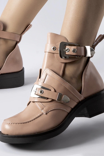 Rosa Stiefeletten mit...