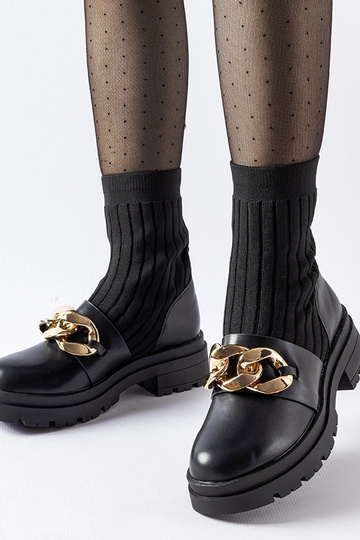 Bottines chaussettes noires...