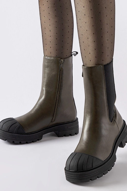 Bottes Chelsea isolantes vert foncé...