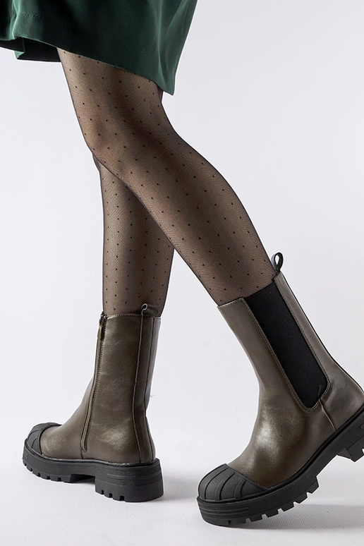 Bottes Chelsea isolantes vert foncé...