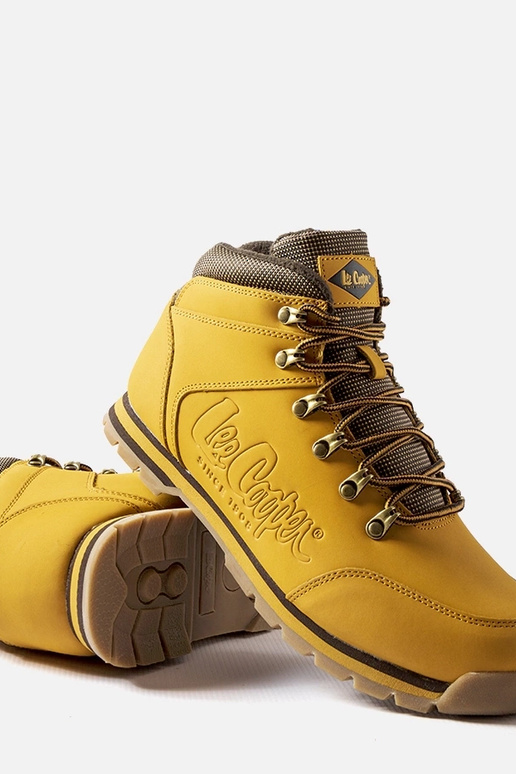 Chaussures en cuir jaune Lee Cooper... Chaussures en cuir jaune Lee Cooper...