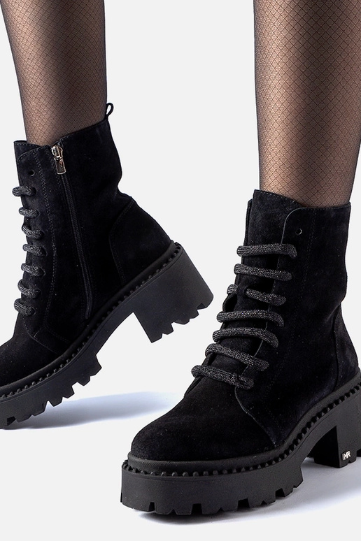 Zwarte winter trekking schoenen met...