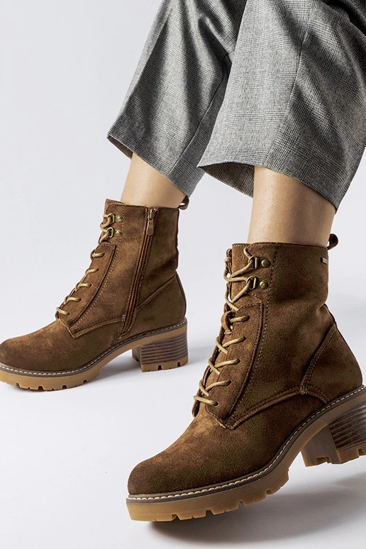 Bottines à lacets marron Clementina