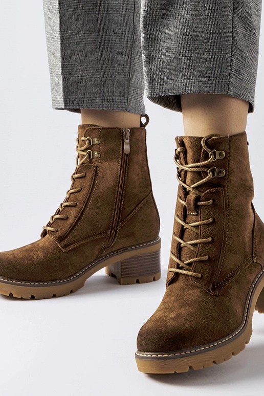 Bottines à lacets marron Clementina