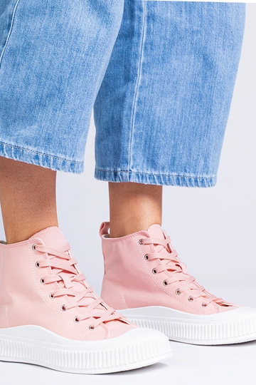 Bottines hautes roses sur plateforme, „Guerrino" 2