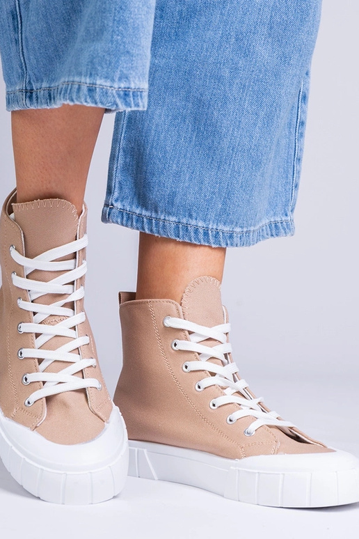 Bruine schoenen boven de enkel, „Citta"