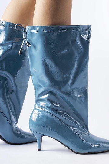 Clinton – Blaue Stiefel mit niedrigem Absatz 2