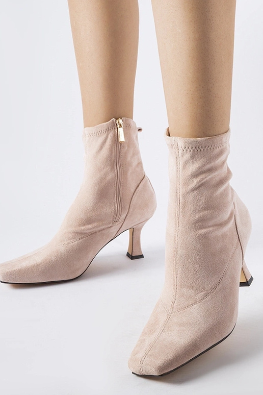 Bottines à talon bas roses Lucerne