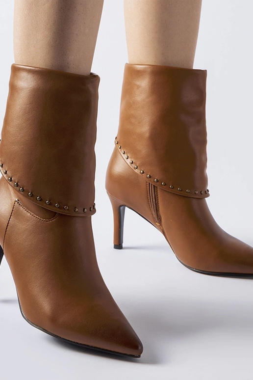 Braune isolierte Stiefeletten mit...