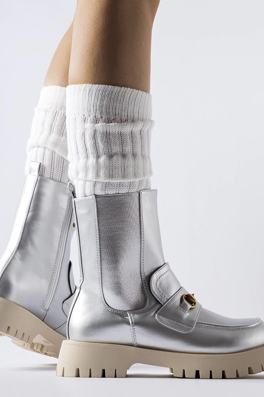 Zilveren gevoerde laarzen Overlook