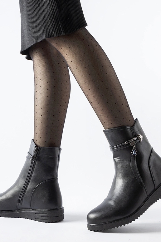 Botines isolées noires avec un...