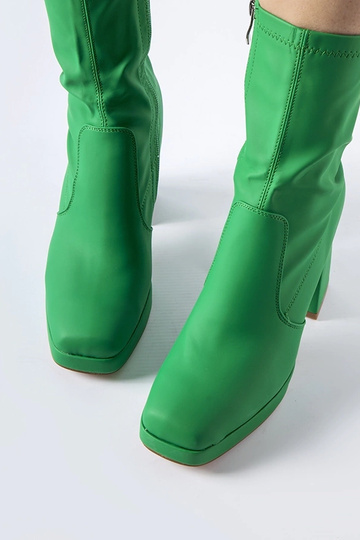 Grüne matte High Heel Stiefeletten Isauro 2