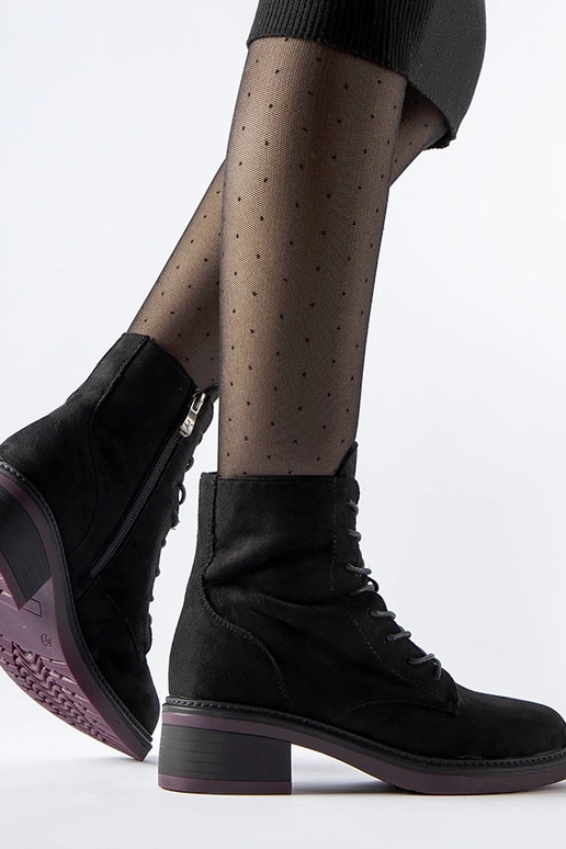 Sorte klassiske ankelstøvler med...