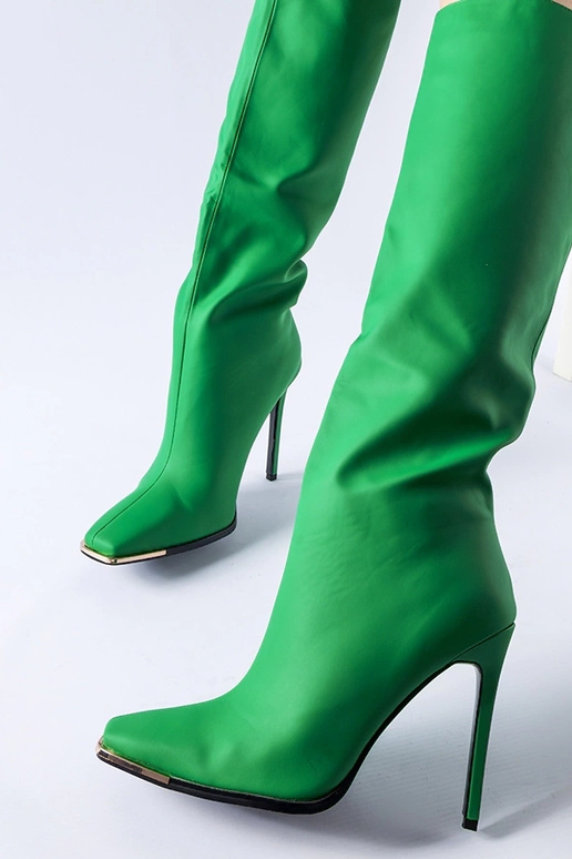 Grüne High Heel Stiefel Conjunto Grüne High Heel Stiefel Conjunto