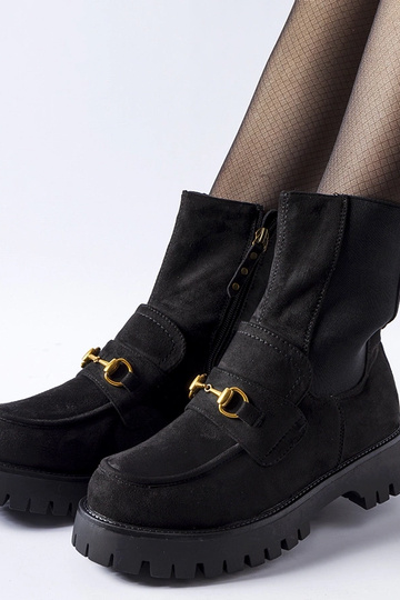 Bottines noires isolées à boucle Overlook 2