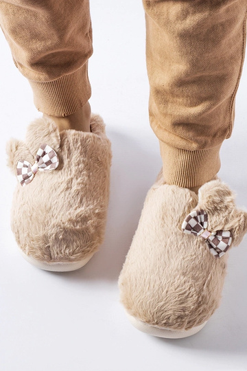 Chaussons femme beiges... 2