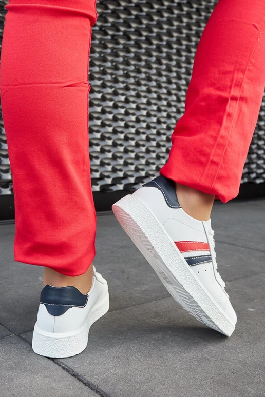 Camilla White Læder Sneakers med snøre