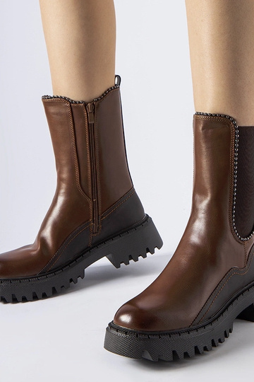 Bottines isolantes marron...