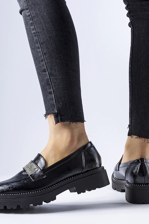 Fecteau Sorte Laklæder Loafers