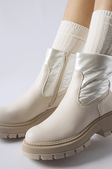 Beige Stiefeletten mit... 2
