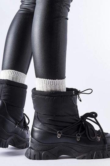 Bottes de neige isolées noires Aubine