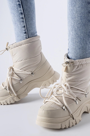Bottes de neige isolées beiges Aubine