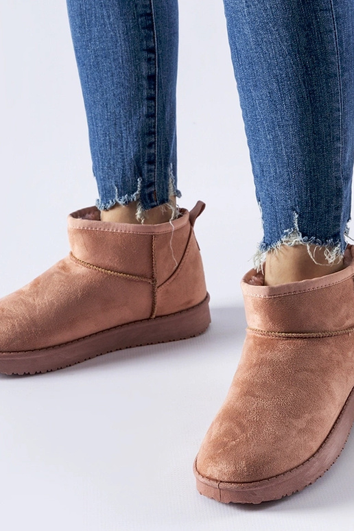 Pink isolerede korte snestøvler...