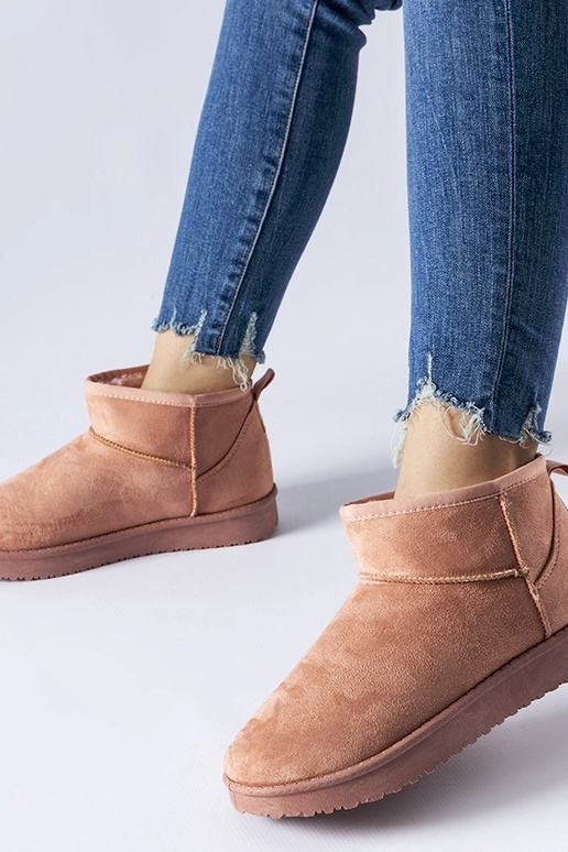 Pink isolerede korte snestøvler...