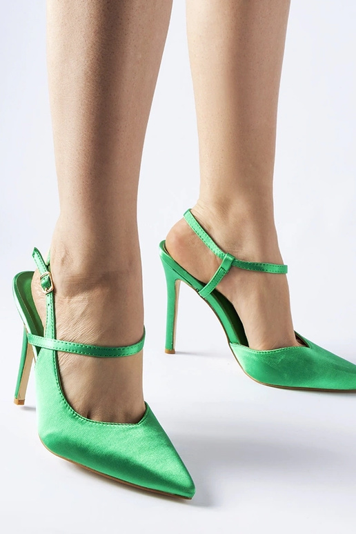 Grüne High Heels mit offener Ferse... Grüne High Heels mit offener Ferse...