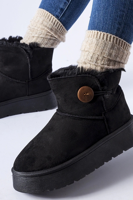 Bottes de neige isolées noires avec...