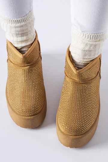 Bottes de neige marron avec zircons Sonora 2