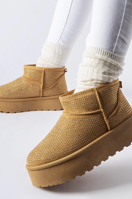 Brune snestøvler med Sonora zirkoner