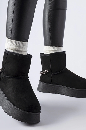 Schwarze Schneestiefel mit...